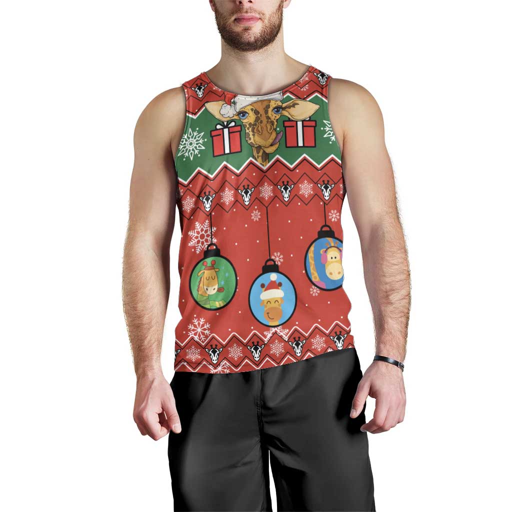 Lovely Giraffe Christmas Men Tank Top Xmas Holiday Patterns - Wonder Print Shop