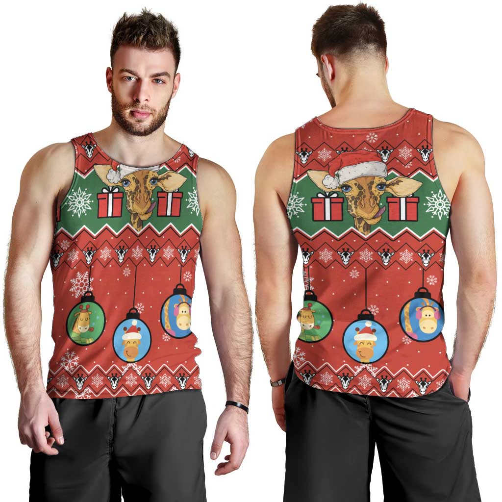 Lovely Giraffe Christmas Men Tank Top Xmas Holiday Patterns - Wonder Print Shop