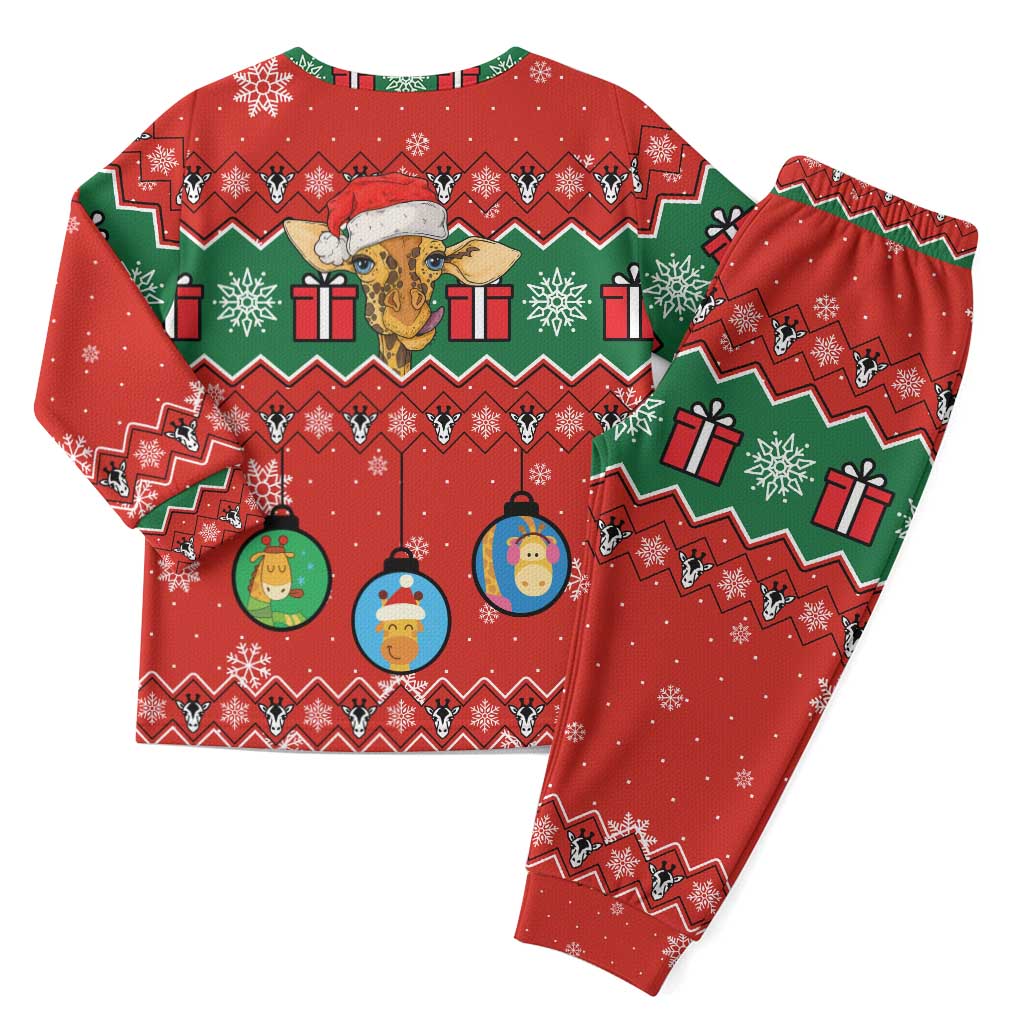 Lovely Giraffe Christmas Pajama Set Xmas Holiday Patterns - Wonder Print Shop
