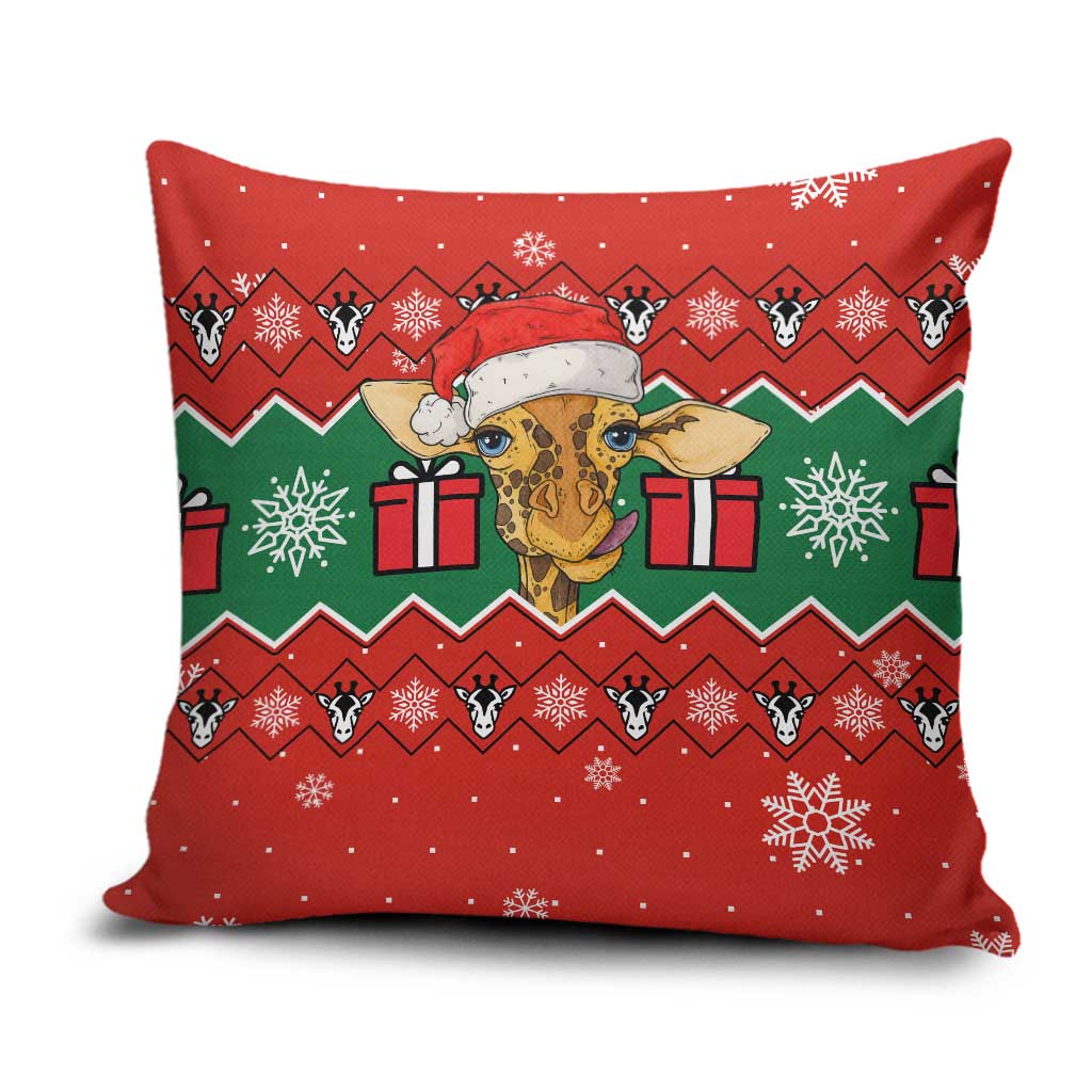 Lovely Giraffe Christmas Pillow Cover Xmas Holiday Patterns - Wonder Print Shop