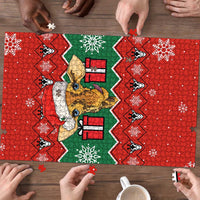 Lovely Giraffe Christmas Puzzle Xmas Holiday Patterns - Wonder Print Shop