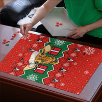 Lovely Giraffe Christmas Puzzle Xmas Holiday Patterns - Wonder Print Shop