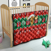 Lovely Giraffe Christmas Quilt Xmas Holiday Patterns - Wonder Print Shop