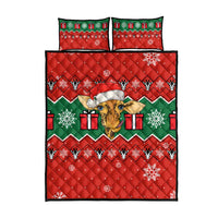 Lovely Giraffe Christmas Quilt Bed Set Xmas Holiday Patterns - Wonder Print Shop