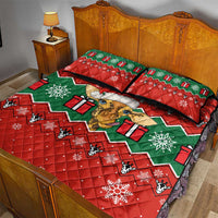 Lovely Giraffe Christmas Quilt Bed Set Xmas Holiday Patterns - Wonder Print Shop