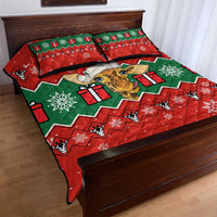 Lovely Giraffe Christmas Quilt Bed Set Xmas Holiday Patterns - Wonder Print Shop