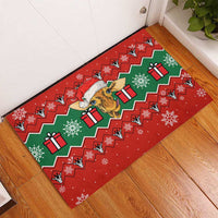 Lovely Giraffe Christmas Rubber Doormat Xmas Holiday Patterns - Wonder Print Shop