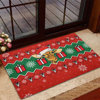 Lovely Giraffe Christmas Rubber Doormat Xmas Holiday Patterns - Wonder Print Shop