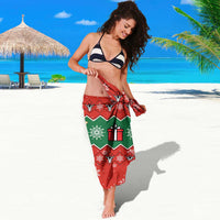 Lovely Giraffe Christmas Sarong Xmas Holiday Patterns - Wonder Print Shop