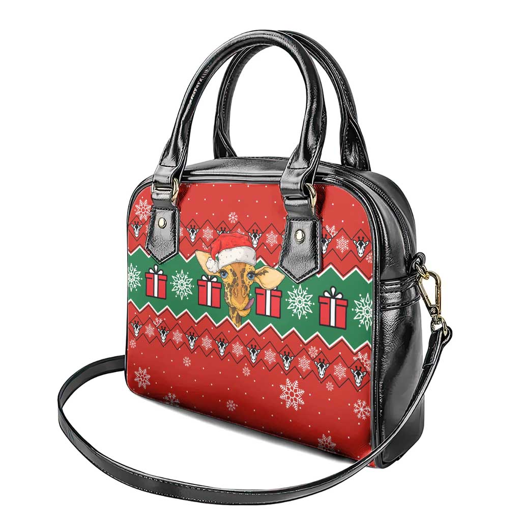 Lovely Giraffe Christmas Shoulder Handbag Xmas Holiday Patterns - Wonder Print Shop
