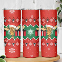 Lovely Giraffe Christmas Skinny Tumbler Xmas Holiday Patterns - Wonder Print Shop