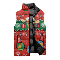 Lovely Giraffe Christmas Sleeveless Puffer Jacket Xmas Holiday Patterns - Wonder Print Shop