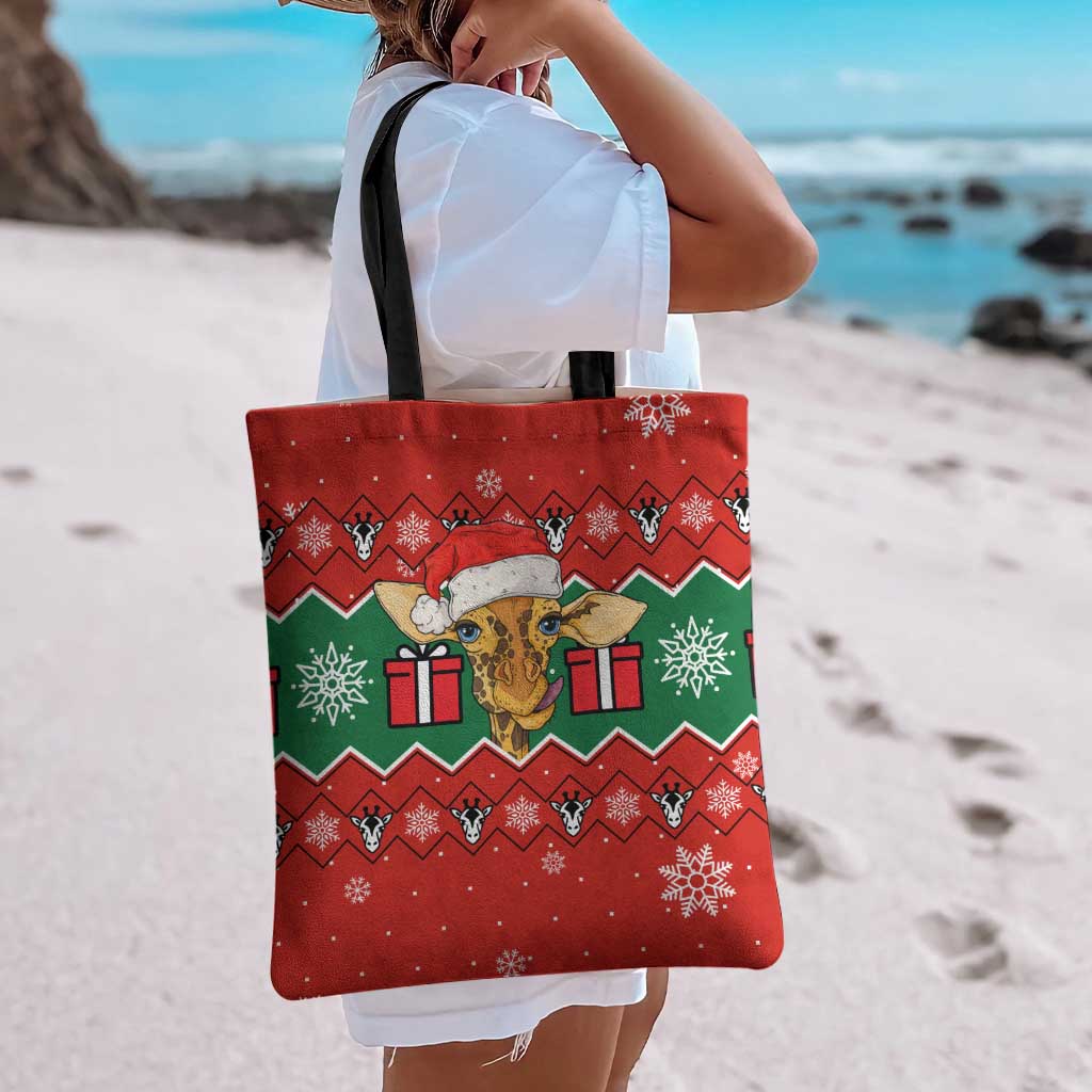 Lovely Giraffe Christmas Tote Bag Xmas Holiday Patterns - Wonder Print Shop