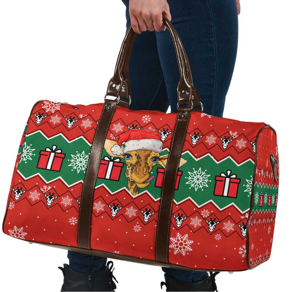 Lovely Giraffe Christmas Travel Bag Xmas Holiday Patterns - Wonder Print Shop