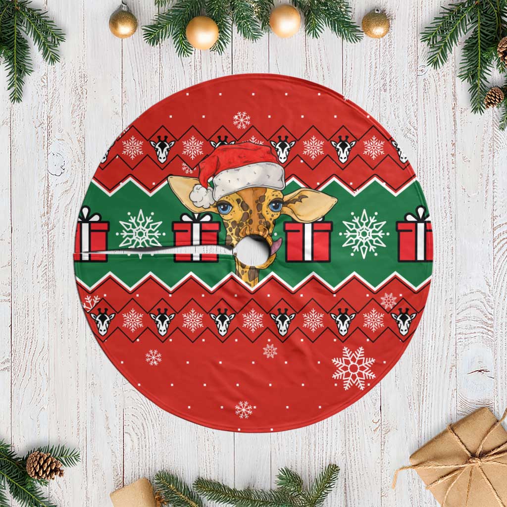 Lovely Giraffe Christmas Tree Skirt Xmas Holiday Patterns - Wonder Print Shop