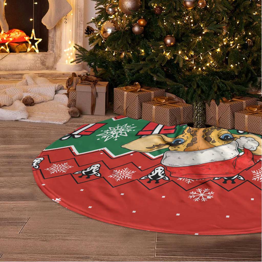Lovely Giraffe Christmas Tree Skirt Xmas Holiday Patterns - Wonder Print Shop