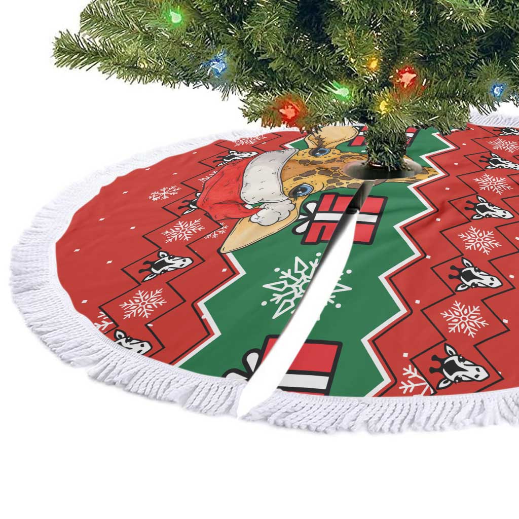 Lovely Giraffe Christmas Tree Skirt Xmas Holiday Patterns - Wonder Print Shop