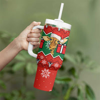 Lovely Giraffe Christmas Tumbler With Handle Xmas Holiday Patterns - Wonder Print Shop