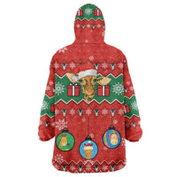 Lovely Giraffe Christmas Wearable Blanket Hoodie Xmas Holiday Patterns - Wonder Print Shop