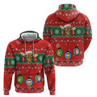 Lovely Giraffe Christmas Zip Hoodie Xmas Holiday Patterns - Wonder Print Shop