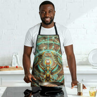 Horus Eye of Ra Apron Golden Falcon Ancient Egyptian Symbol in Futuristic