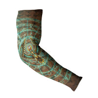 Horus Eye of Ra Arm Sleeves Golden Falcon Ancient Egyptian Symbol in Futuristic