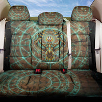 Horus Eye of Ra Back Car Seat Cover Golden Falcon Ancient Egyptian Symbol in Futuristic