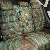 Horus Eye of Ra Back Car Seat Cover Golden Falcon Ancient Egyptian Symbol in Futuristic