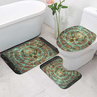 Horus Eye of Ra Bathroom Set Golden Falcon Ancient Egyptian Symbol in Futuristic