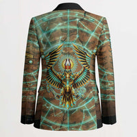 Horus Eye of Ra Blazer Golden Falcon Ancient Egyptian Symbol in Futuristic