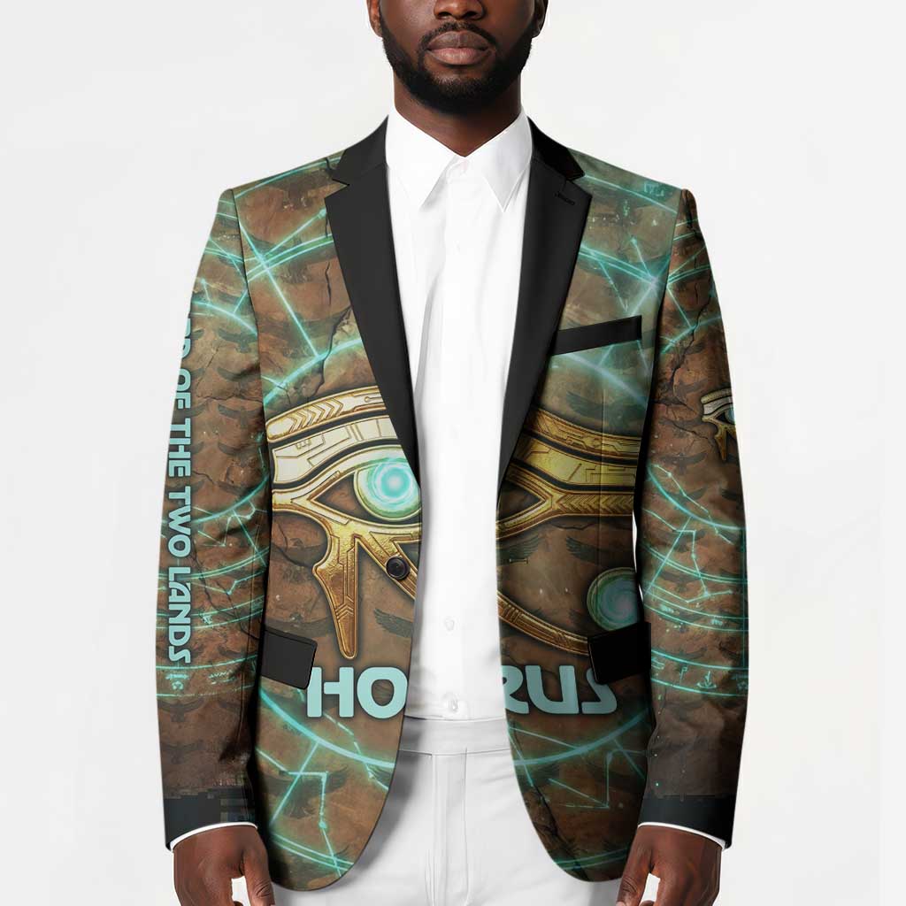 Horus Eye of Ra Blazer Golden Falcon Ancient Egyptian Symbol in Futuristic