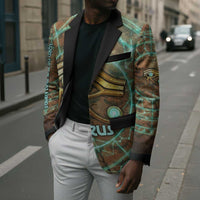 Horus Eye of Ra Blazer Golden Falcon Ancient Egyptian Symbol in Futuristic