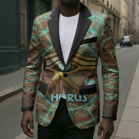 Horus Eye of Ra Blazer Golden Falcon Ancient Egyptian Symbol in Futuristic