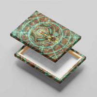 Horus Eye of Ra Canvas Wall Art Golden Falcon Ancient Egyptian Symbol in Futuristic
