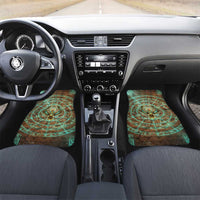 Horus Eye of Ra Car Mats Golden Falcon Ancient Egyptian Symbol in Futuristic
