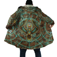 Horus Eye of Ra Cloak Golden Falcon Ancient Egyptian Symbol in Futuristic