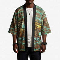 Horus Eye of Ra Kimono Golden Falcon Ancient Egyptian Symbol in Futuristic