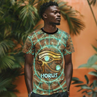 Horus Eye of Ra T shirt Golden Falcon Ancient Egyptian Symbol in Futuristic