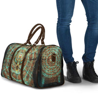 Horus Eye of Ra Travel Bag Golden Falcon Ancient Egyptian Symbol in Futuristic