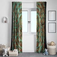 Horus Eye of Ra Window Curtain Golden Falcon Ancient Egyptian Symbol in Futuristic