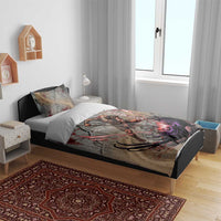 Horus Behdety Warrior Bedding Set with Falcon Mask and Spear Ancient Egyptian Combat