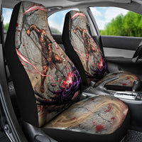Horus Behdety Warrior Car Seat Cover with Falcon Mask and Spear Ancient Egyptian Combat