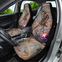 Horus Behdety Warrior Car Seat Cover with Falcon Mask and Spear Ancient Egyptian Combat