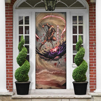 Horus Behdety Warrior Door Cover with Falcon Mask and Spear Ancient Egyptian Combat
