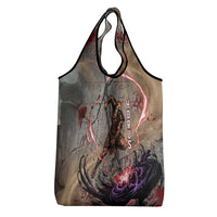 Horus Behdety Warrior Grocery Bag with Falcon Mask and Spear Ancient Egyptian Combat
