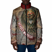 Horus Behdety Warrior Padded Jacket with Falcon Mask and Spear Ancient Egyptian Combat