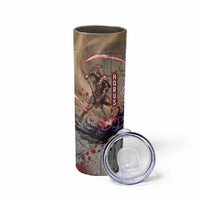 Horus Behdety Warrior Skinny Tumbler with Falcon Mask and Spear Ancient Egyptian Combat