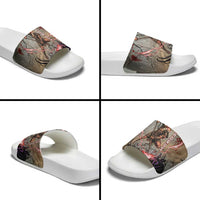 Horus Behdety Warrior Slide Sandals with Falcon Mask and Spear Ancient Egyptian Combat