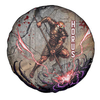Horus Behdety Warrior Spare Tire Cover with Falcon Mask and Spear Ancient Egyptian Combat