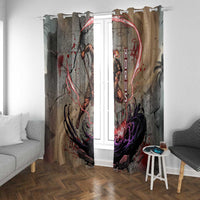 Horus Behdety Warrior Window Curtain with Falcon Mask and Spear Ancient Egyptian Combat